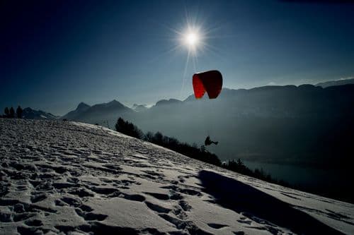 Parapente sur neige