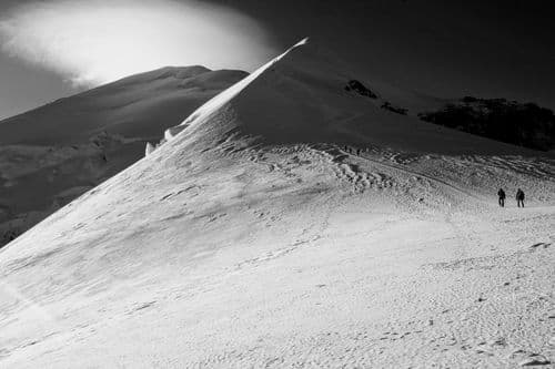 Départ pour le Mont Blanc, N&B