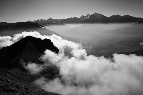 Mont blanc depuis la pointe percée