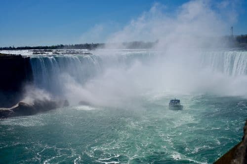 Chutes du Niagara coté Canada avec Bateau
